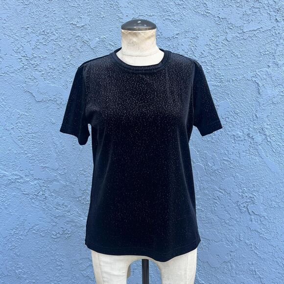 Black Velvet Top with silver sparkles Goth Clothing Whimsigoth - Picture 7 of 8